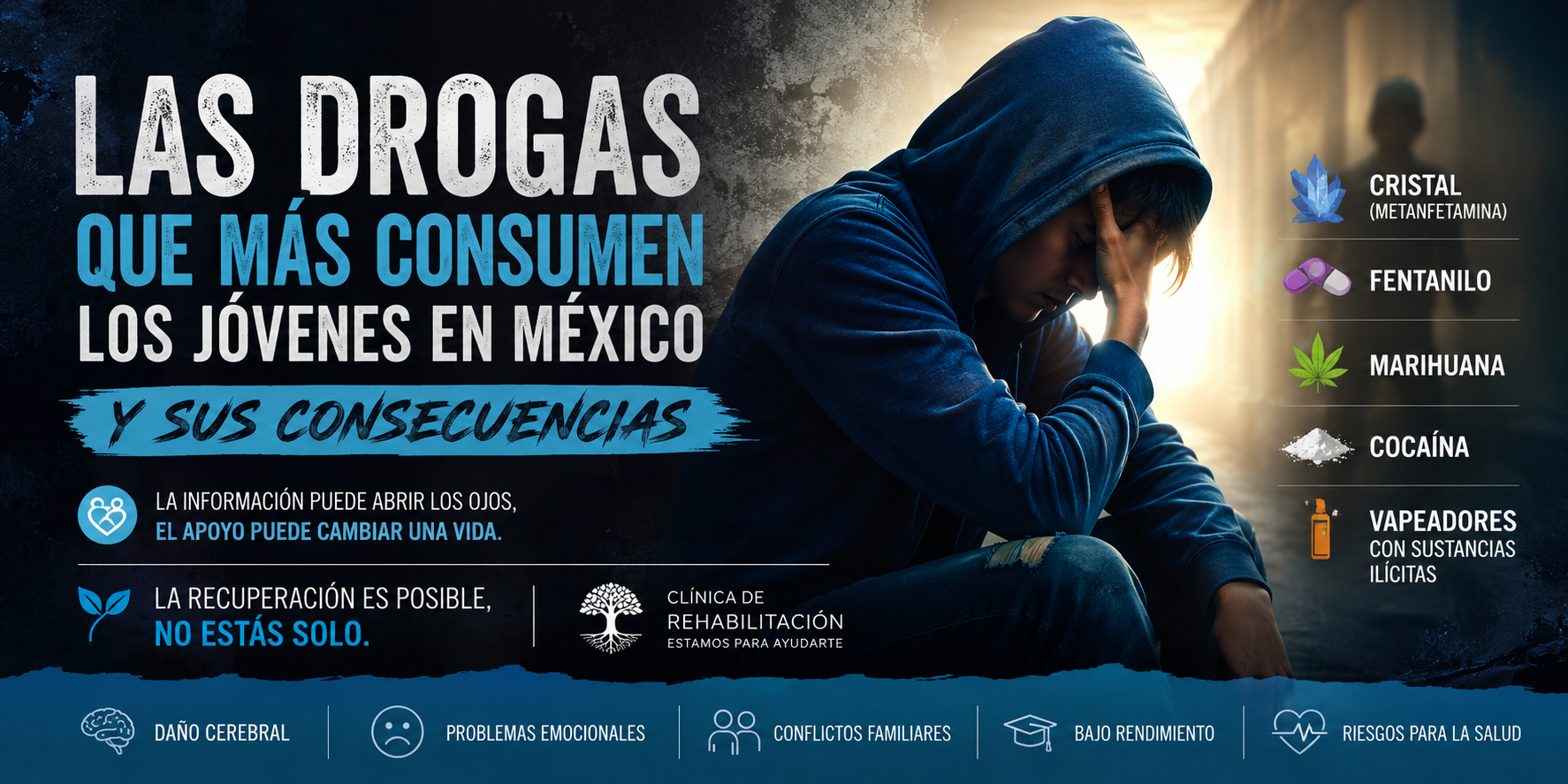 Las drogas más consumidas por los jóvenes en México y sus consecuencias